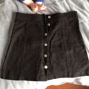 Button-Up Black Skirt
